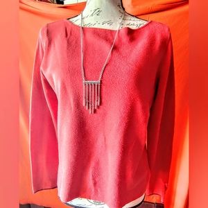✨Gorgeous Style✨ Gap Vintage 90's Boatneck Sweater Coral Red L